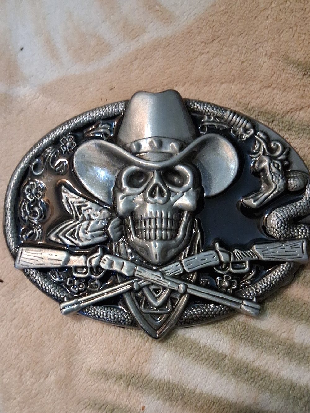 Skull Cowboy Belt Buckle